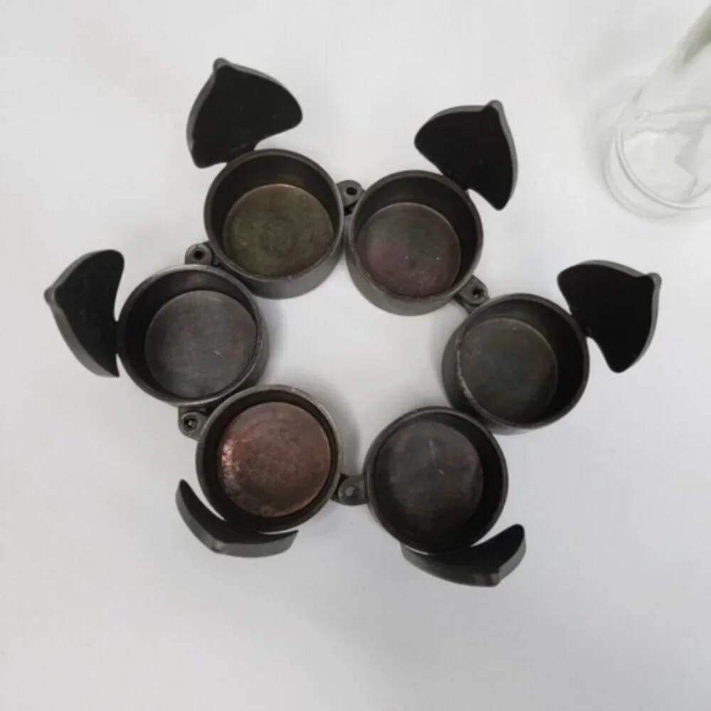 Unique Jars Spice Witchy Goth Silver Tone 6 Jars Kitchen Spells - Picture 10 of 16